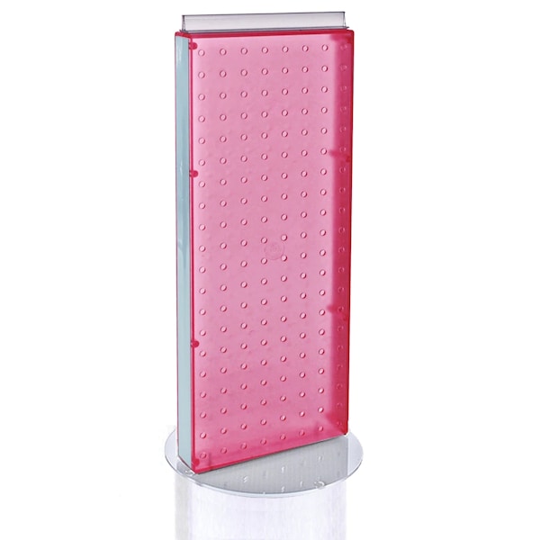 Azar Displays Non-Revolving 8"W x 20.75"H Pegboard Counter Display 700509-PNK - main